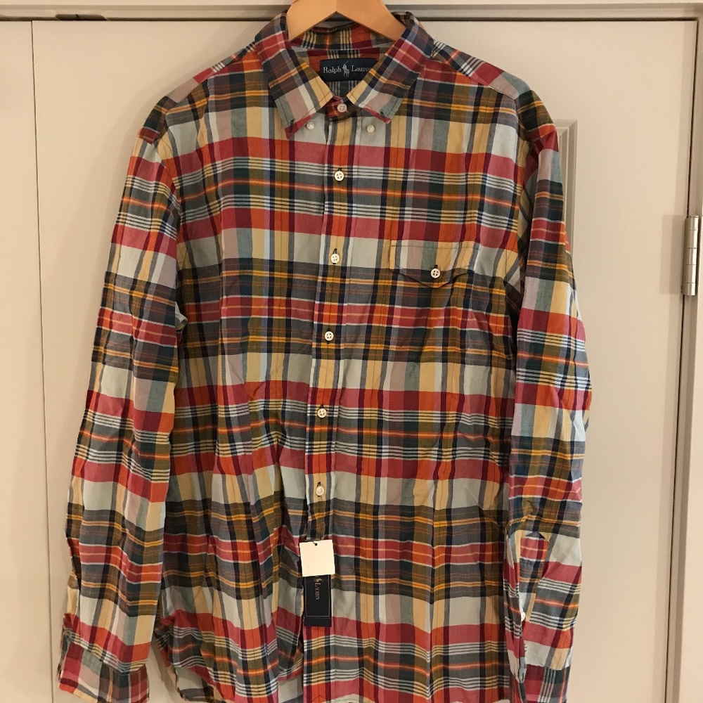 Men's Polo Ralph Lauren Long Sleeve Shirt XL NEW